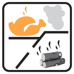 Piktogram údenie v BBQ grile